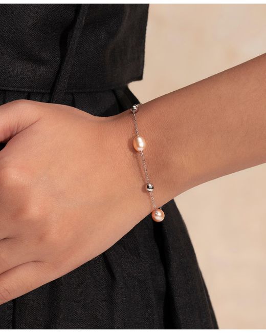 Olivia Burton Metallic By The Sea Cultivated Pearl Tone Bracelet