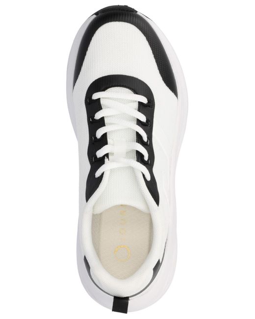 Journee Collection White Marshel Lace Up jogger Sneakers
