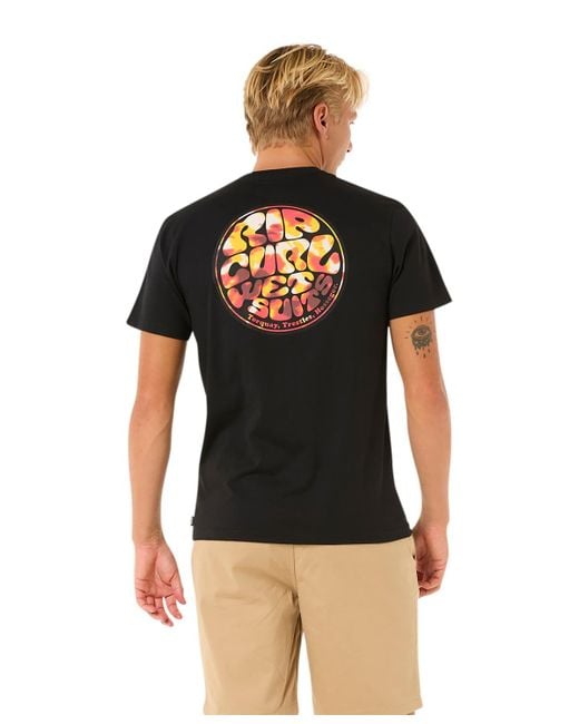 Rip Curl Black Wettie Passage Icon T-shirt for men