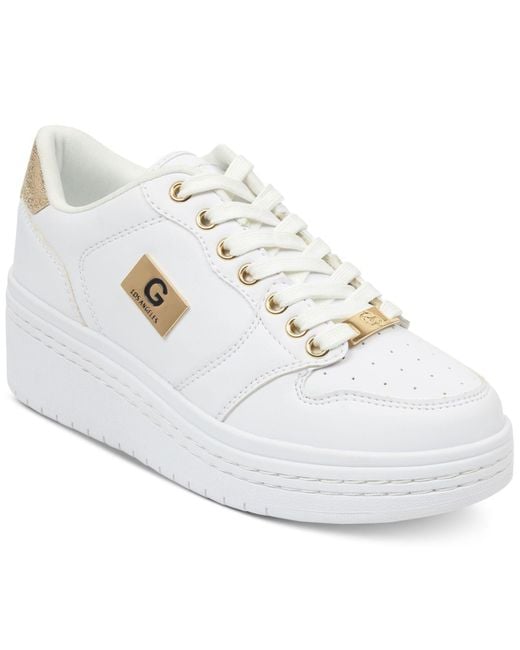 G by Guess White Gbg Los Angeles Rigster Wedge Sneakers
