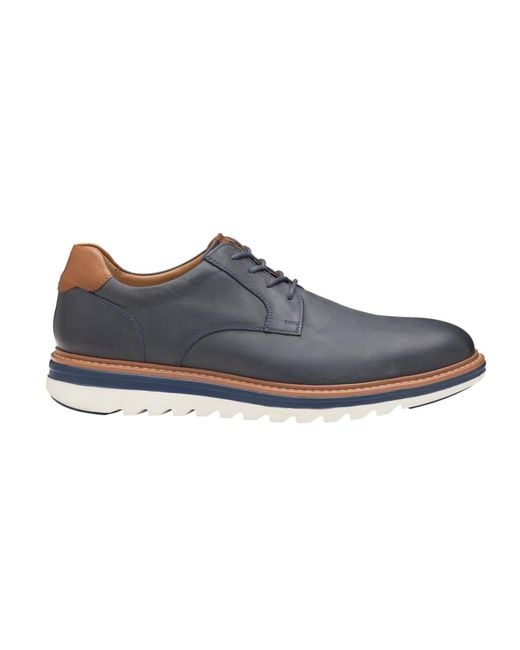 Johnston & Murphy Blue Braxton Plain Toe Shoe for men
