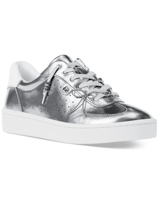 Michael Kors Gray Michael Scotty Lace Up Sneakers