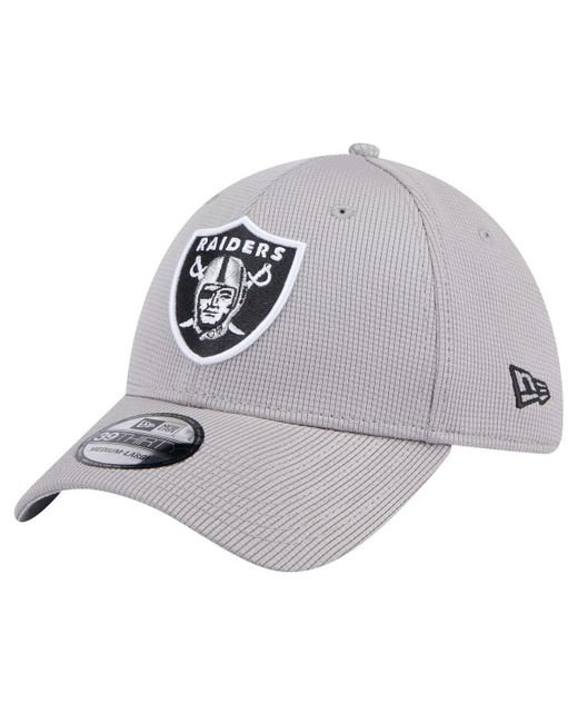 KTZ Gray Las Vegas Raiders Active 39thirty Flex Hat for men
