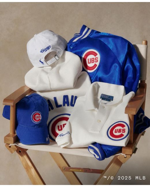 Polo Ralph Lauren Blue Cubs Satin Jacket
