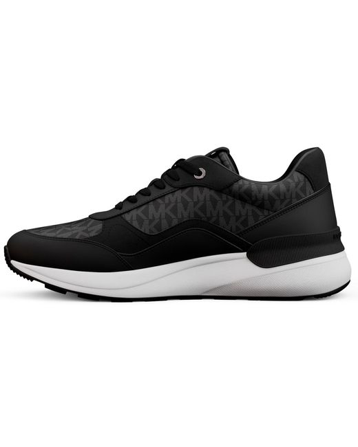 Michael Kors Black Trevor Round-toe Trainer Shoes for men