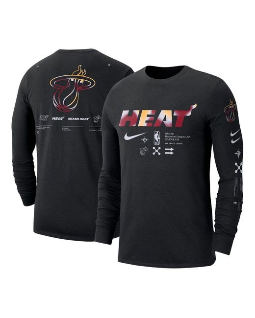 Nike Black Miami Heat Essential Air Traffic Control Long Sleeve T-shirt ...