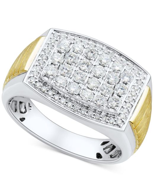 Grown With Love Metallic Lab Grown Diamond Cluster Ring (1 Ct. T.w. for men