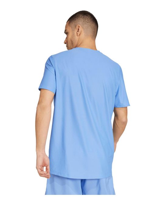 Adidas Blue Own The Run Short Sleeve T-shirt for men
