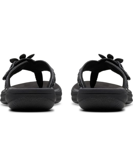 Clarks Black Cloudsteppers Breeze Opal H Sandals