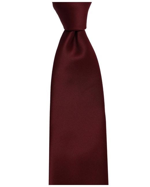 DKNY Red Shine Satin Solid Slim Tie for men