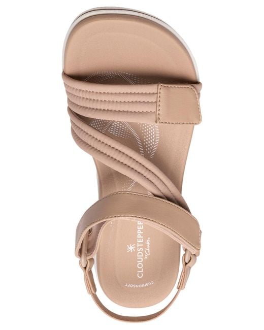 Clarks White Cloudsteppers Round Toe Wedge Als