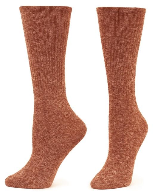 Hue Brown 3 Pack Crew Socks