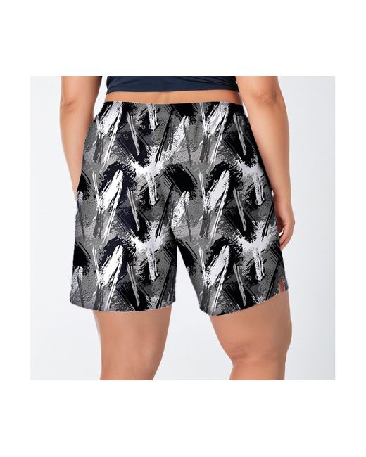 Calypsa Black Plus Size 7" Board Shorts