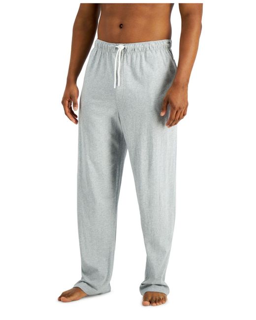 Club Room Cotton Pajama Pants, Created For Macy's in Grey Heather (Gray ...