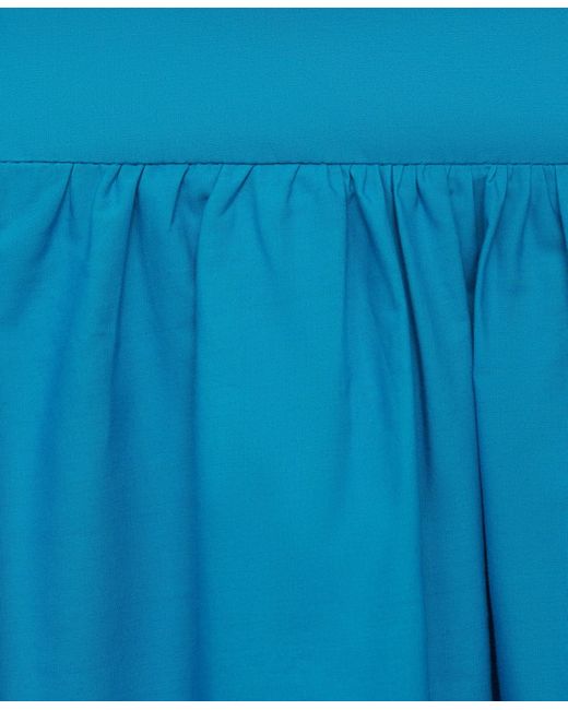 Mango Blue Long Flared Skirt