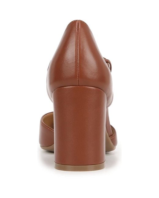 Naturalizer Brown Pixie Mary Jane Pointed Toe Block Heel Pumps