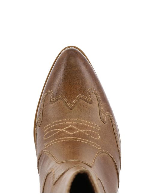 MIA Brown Clorinda Pointed Toe Western Style Boots