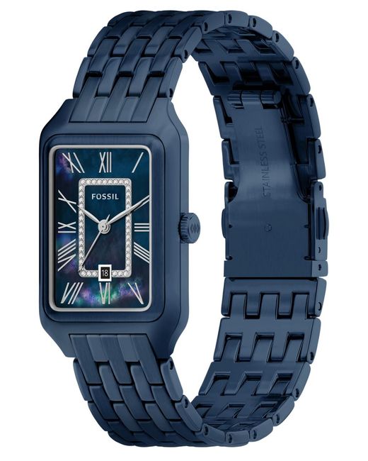 Fossil Raquel Three-hand Navy Stainless Steel Watch in Blue  display picture 1