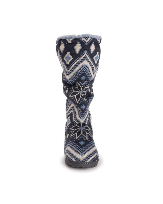 Muk Luks Blue Tabbi toggle Slipper