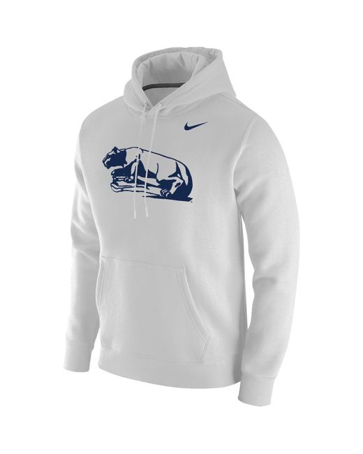 Nike Gray Penn State Nittany Lions Vintage-like School Logo Pullover Hoodie for men
