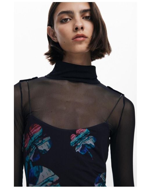 Desigual Blue Dress Designed By Mr. Christian Lacroix
