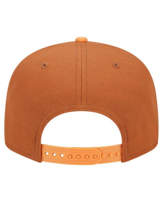 KTZ Brown/orange Chicago Bulls 2-tone Color Pack 9fifty Snapback Hat for men