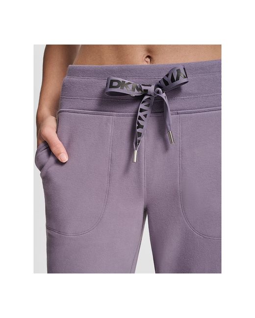 DKNY Purple Sport Logo-drawstring High-rise joggers