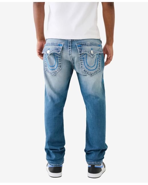 True Religion Blue Rocco Flap Super T Skinny Jeans for men