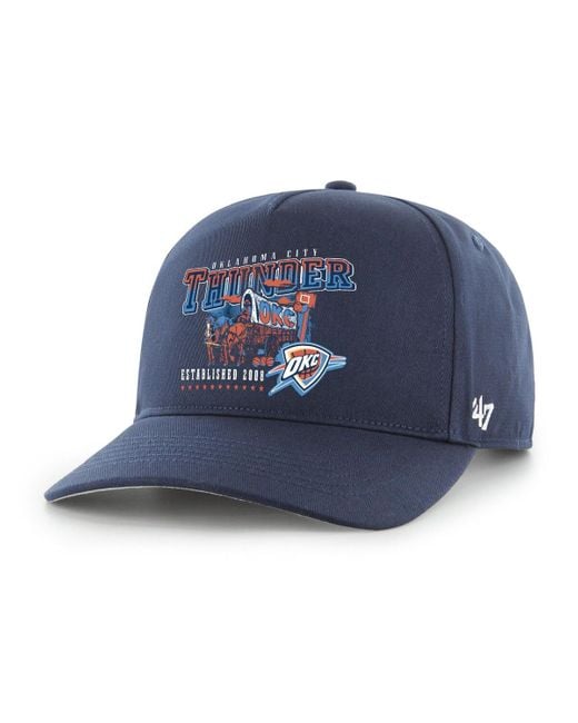 '47 Blue Oklahoma City Thunder Solid Hitch Adjustable Hat for men