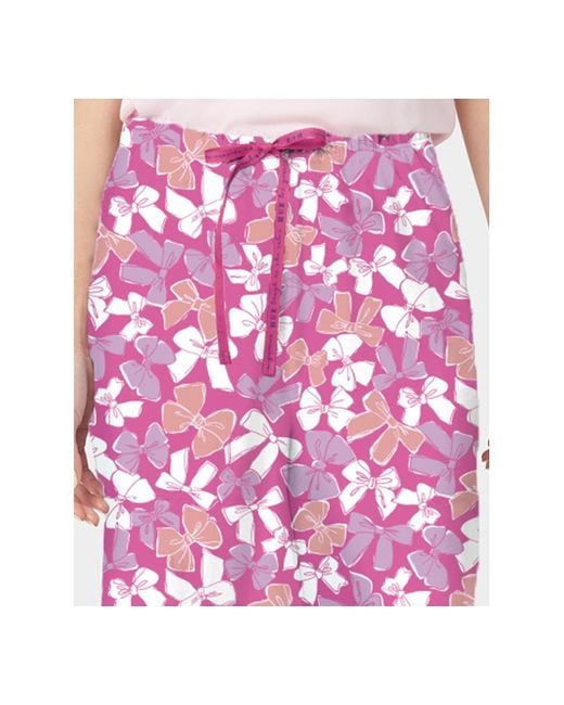 Hue Red It's Raining Bows Printed Bermuda Pajama Shorts