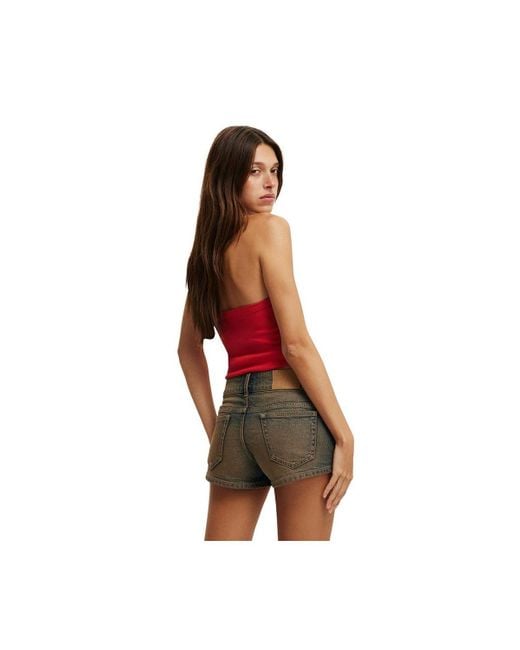Cotton On Blue Micro Low Denim Short