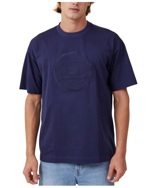 Cotton On Blue Box Fit College T-shirt for men