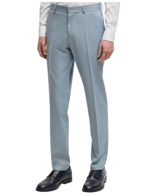 Boss Blue Boss By Stretch Chiffon Formal Trouser Pants for men