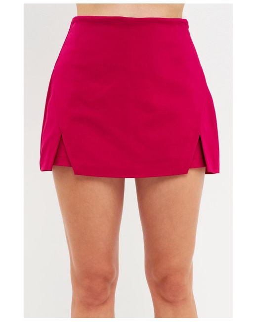 Endless Rose Red Cut Out Mini Skort