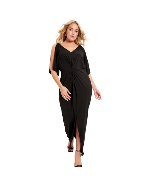 June + Vie Black June + Vie Plus Size June + Vie Twist-front Dress