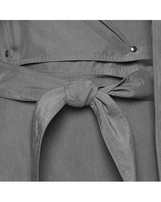 Pre-owned Burberry Gray Grey Taffeta Silk Capelet Trench Dress