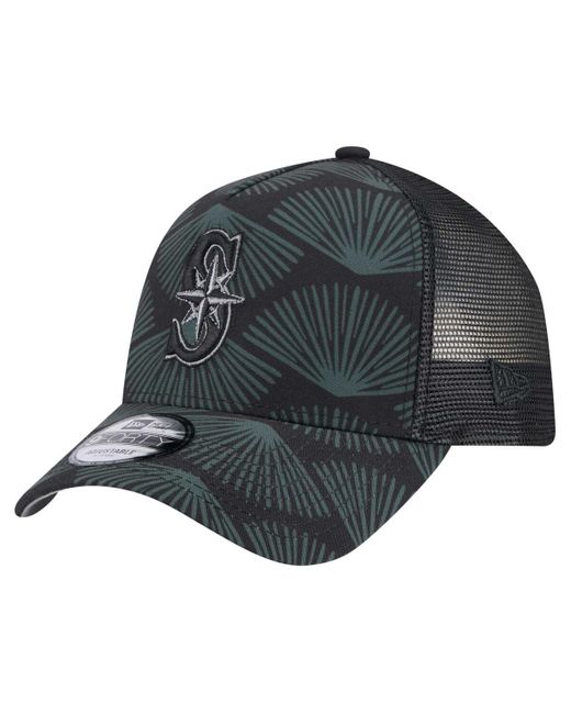 KTZ Gray Seattle Mariners 9forty A-frame Trucker Adjustable Hat for men