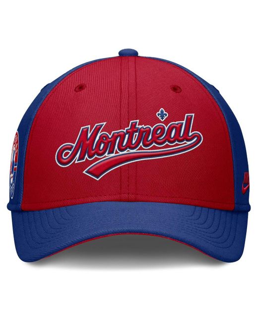 Nike Blue/red Montreal Expos Rise Swoosh Performance Flex Hat for men