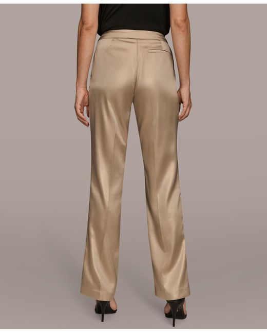 Donna Karan Natural Novelty Straight-leg Mid-rise Pants