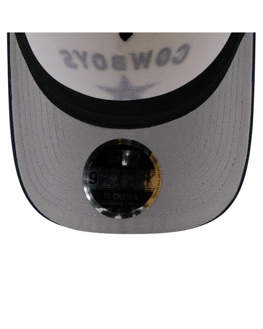 KTZ Blue Cream/navy Dallas Cowboys 2025 Nfl Draft 39thirty Flex Hat for men
