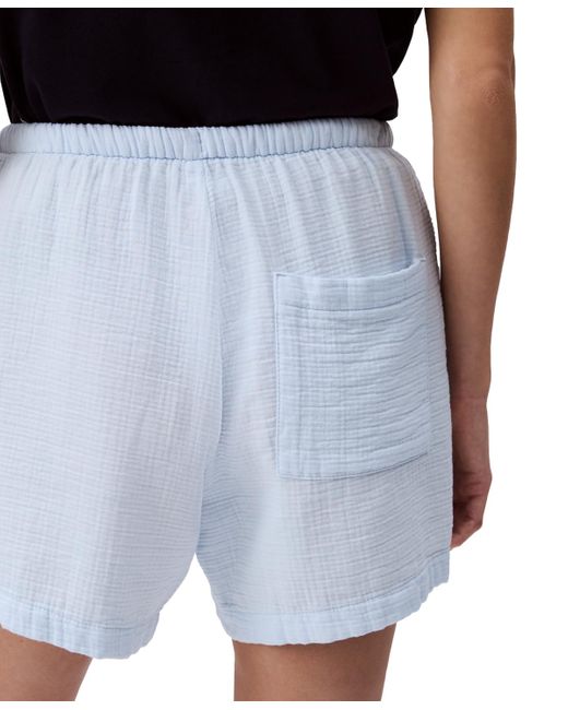 Calvin Klein Blue Double Gauze Pull-on Shorts