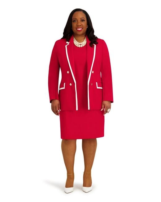 Kasper Double-breasted Collared Jacket