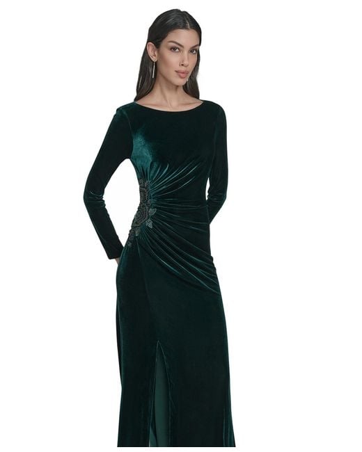 slim fit dress slacks Mini Tiara Dress in Green Velvet  Ivy City Co