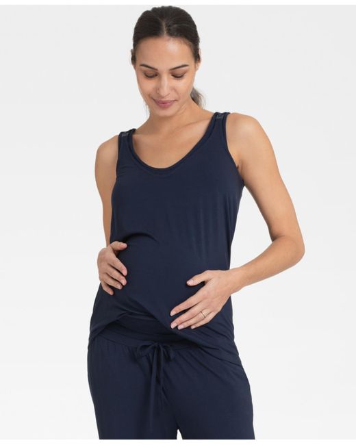 Seraphine Blue Maternity Jersey Loungewear