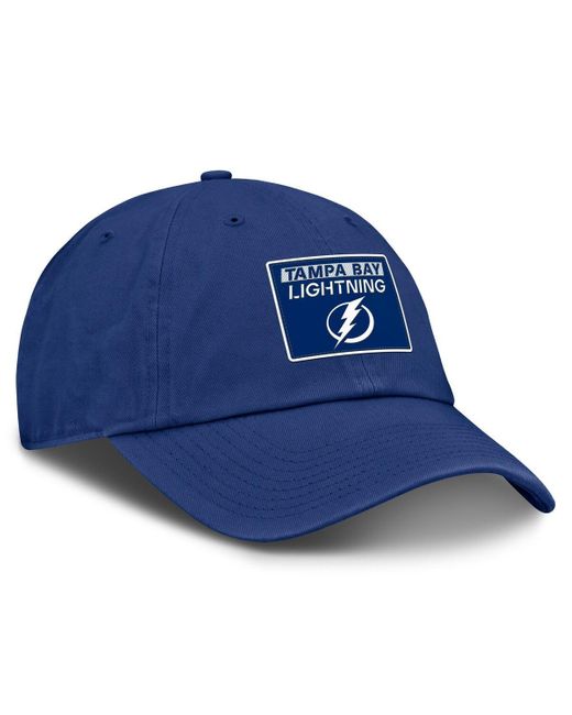 Fanatics Blue Tampa Bay Lightning Authentic Pro Prime Adjustable Hat for men