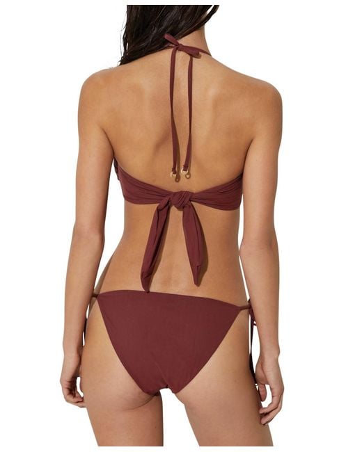 Reiss Brown Ruby Tie Side Bikini Bottom