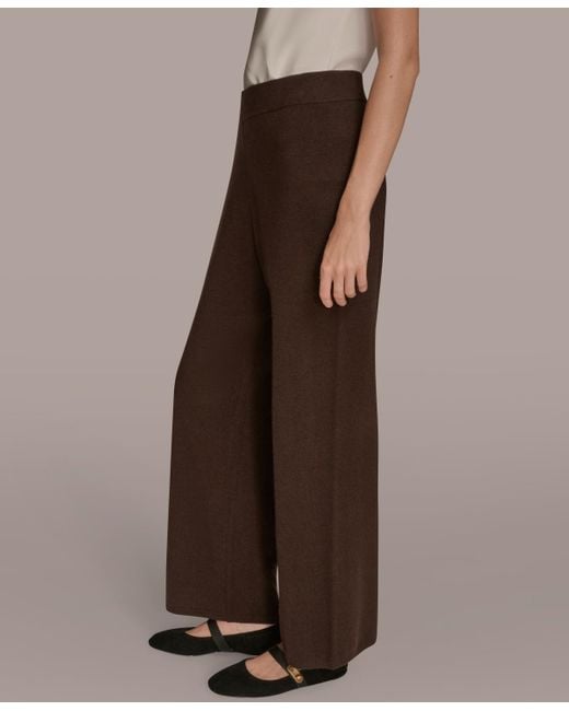 Donna Karan Brown Pull-on Sweater Pants