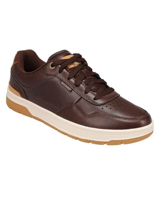 Dockers Men's Brown Jarvis Synthetic Leather Casual Sneakers
