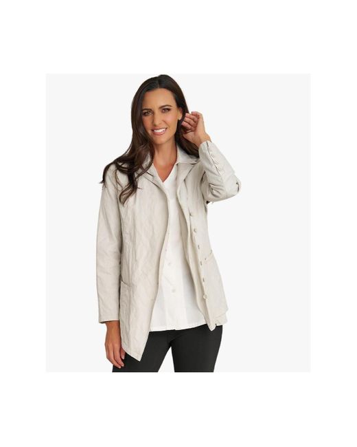 Stella Carakasi White Button Front The Edge Blazer