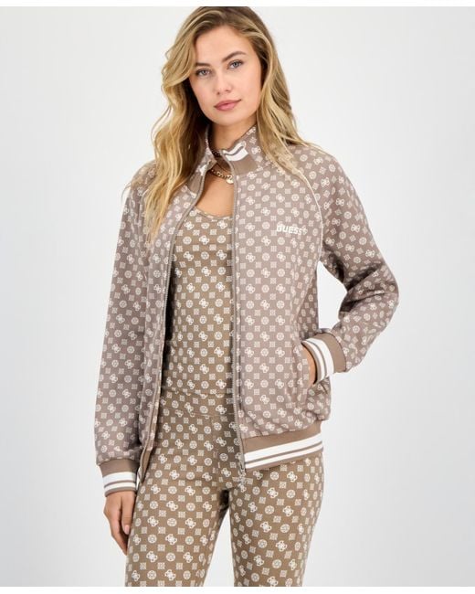 Guess Gray aggie Peony Full-zip Sweatshirt
